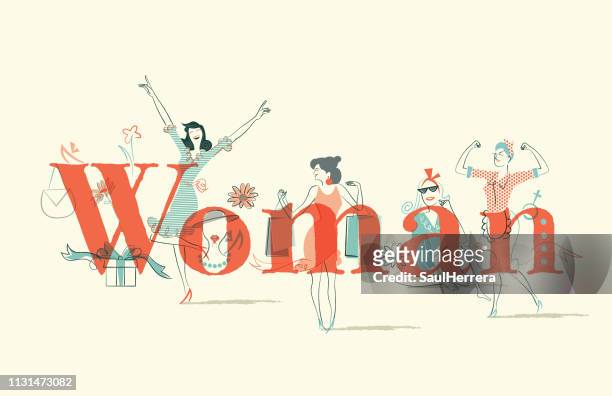woman issues - styles stock illustrations