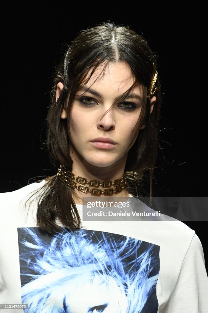 Vittoria Ceretti walks the runway at the Versace show at Milan... News ...
