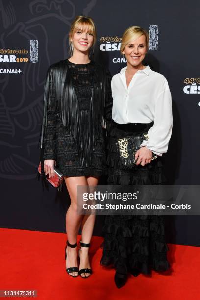 Laetitia Hugues and Laurence Ferrari attend the Cesar Film Awards 2019 the Cesar Film Awards 2019 at Salle Pleyel on February 22, 2019 in Paris,...