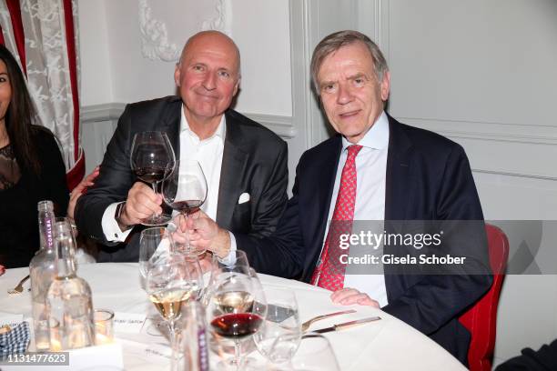 Alexander Fackelmann, CEO and owner Fackelmann GmbH Georg Freiherr von Waldenfelsduring the UniCredit and Galler&Company business dinner on March 18,...