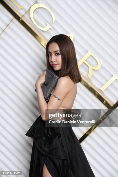 Jolin Tsai attends BVLGARI - Dinner Party - Milan Fashion Week FW19 on February 22, 2019 in Milan, Italy.