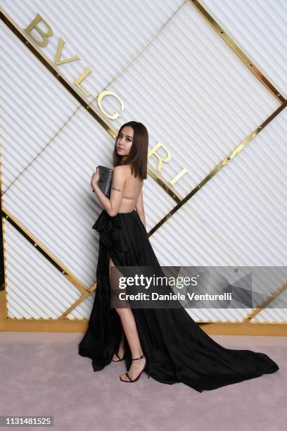 Jolin Tsai attends BVLGARI - Dinner Party - Milan Fashion Week FW19 on February 22, 2019 in Milan, Italy.