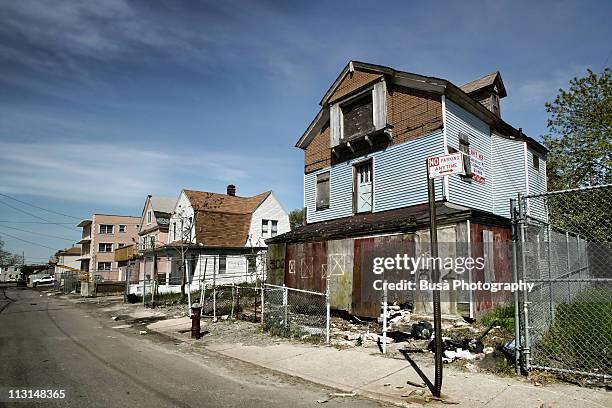 foreclosed homes in rockaway, queens - absence stock pictures, royalty-free photos & images