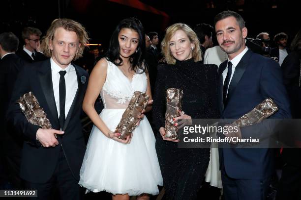 Alex Lutz, winner of the award for Best Actor for 'Guy', Kenza Fortas winner of the award for Best Female Newcomer for Sheherazade, Lea Drucker,...