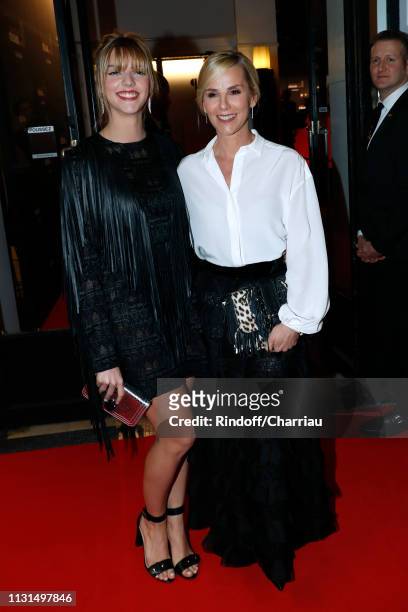 Laetitia Hugues and Laurence Ferrari attend the Cesar Film Awards 2019 at Salle Pleyel on February 22, 2019 in Paris, France.
