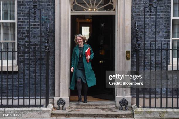 Liz Truss, U.K. Chief secretary to the treasury, departs from number 10 Downing Street following a weekly meeting of cabinet ministers in London,...