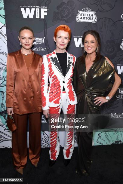 Kate Bosworth wearing Max Mara, Sandy Powell and Cathy Schulman attend 12th Annual Women in Film Oscar Nominees Party Presented by Max Mara with...