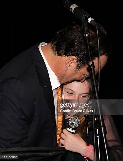 Jim Belushi and daughter Jamison Bess Belushi at The Opening Night After Party for "Born Yesterday" on Broadway at The Edison Ballroom on April 24,...