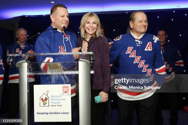 Board Member of Ronald McDonald House New York Steven Bensinger, Judy Christy and New York Rangers Alumni, Hall of Famer, and Child Champion Honoree...