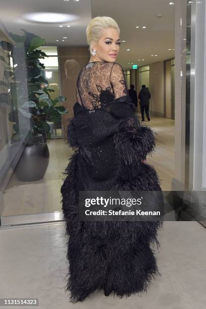 Rita Ora attends the 12th Annual Women in Film Oscar Nominees Party Presented by Max Mara with additional support from Chloe Wine Collection, Stella...