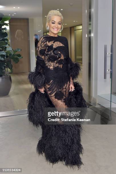 Rita Ora attends the 12th Annual Women in Film Oscar Nominees Party Presented by Max Mara with additional support from Chloe Wine Collection, Stella...