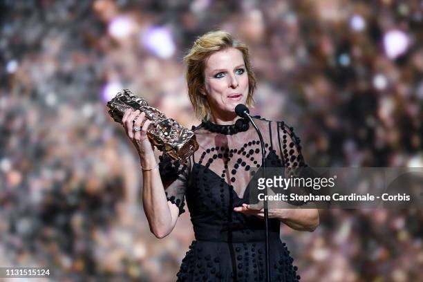Karine Viard attend the Cesar Film Awards 2019 at Salle Pleyel on February 22, 2019 in Paris, France.