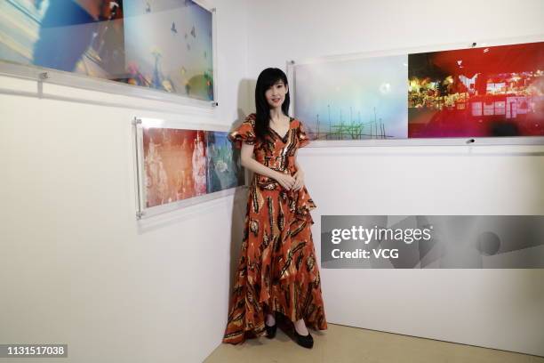 Actress/singer Vivian Chow attends Keith Kong Memento event on February 22, 2019 in Hong Kong, China.