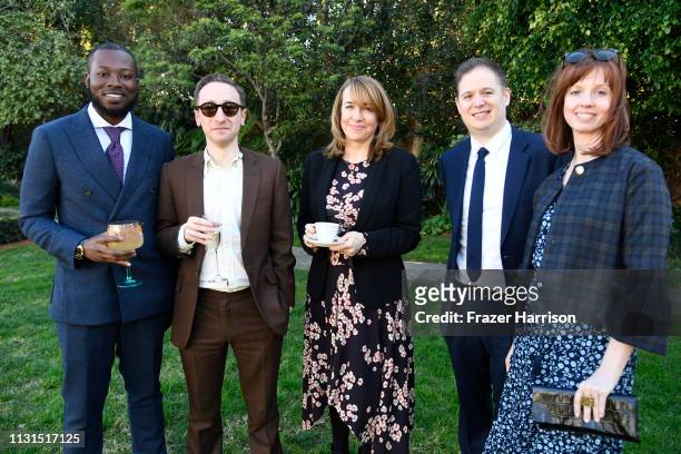 Cornelius Walker Charlie Phillips, Katharine Viner, Christian Bennett, Lindsay Poulton attend the Reception For UK Oscars Nominees at British Consul...