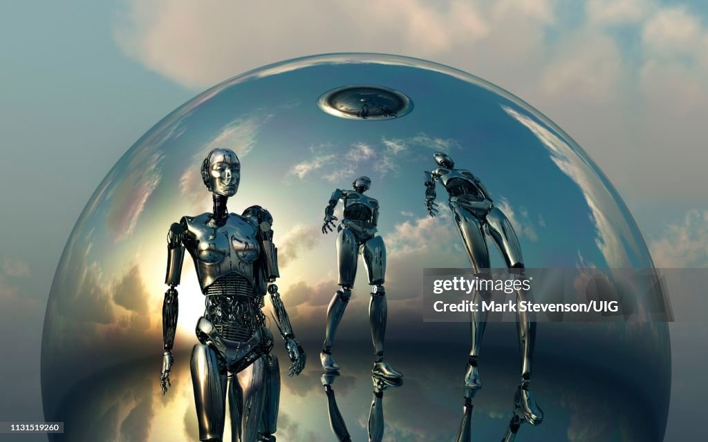 Android Robots Created With Independent Thinking High-Res Vector ...