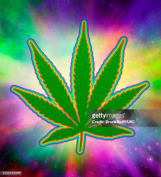 marijuana psychedelic green leaf - rastafarian stock illustrations