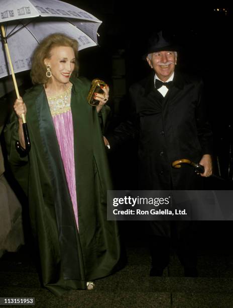 Helen Gurley Brown and David Brown attend Jonathan Tisch-Laura Steinberg Wedding Reception on April 18, 1988 at the Metropolitan Museum of Art in New...