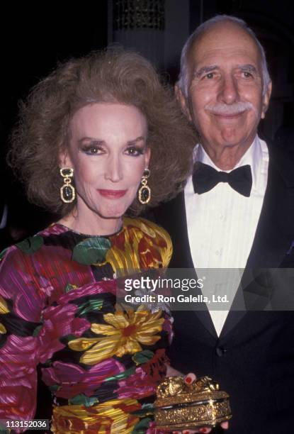 Helen Gurley Brown and David Brown attend Night of 100 Stars Gala on October 29, 1989 at the Plaza Hotel in New York City.
