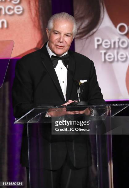 President and CEO Alex Nogales speaks onstage during the 22nd Annual National Hispanic Media Coalition Impact Awards Gala at Regent Beverly Wilshire...