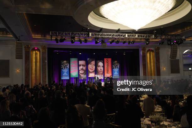 President and CEO Alex Nogales speaks onstage during the 22nd Annual National Hispanic Media Coalition Impact Awards Gala at Regent Beverly Wilshire...