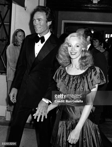 Actor Clint Eastwood and Sondra Locke attend "Firefox" on June 14, 1982 at at Cinema I in New York City.