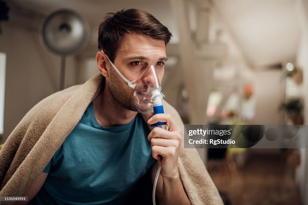Inhalation Only Man On Inhalation High-Res Stock Photo - Getty Images
