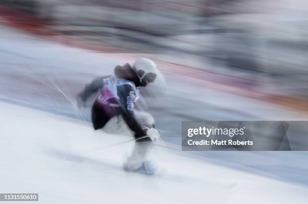 Takashi Koyama of Japan competes during day one of the Men's FIS Freestyle Skiing World Cup Tazawako on February 23, 2019 in Senboku, Akita, Japan.