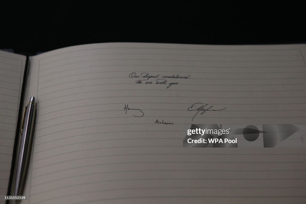 The Duke And Duchess Of Sussex Sign A Book Of Condolence At New Zealand House