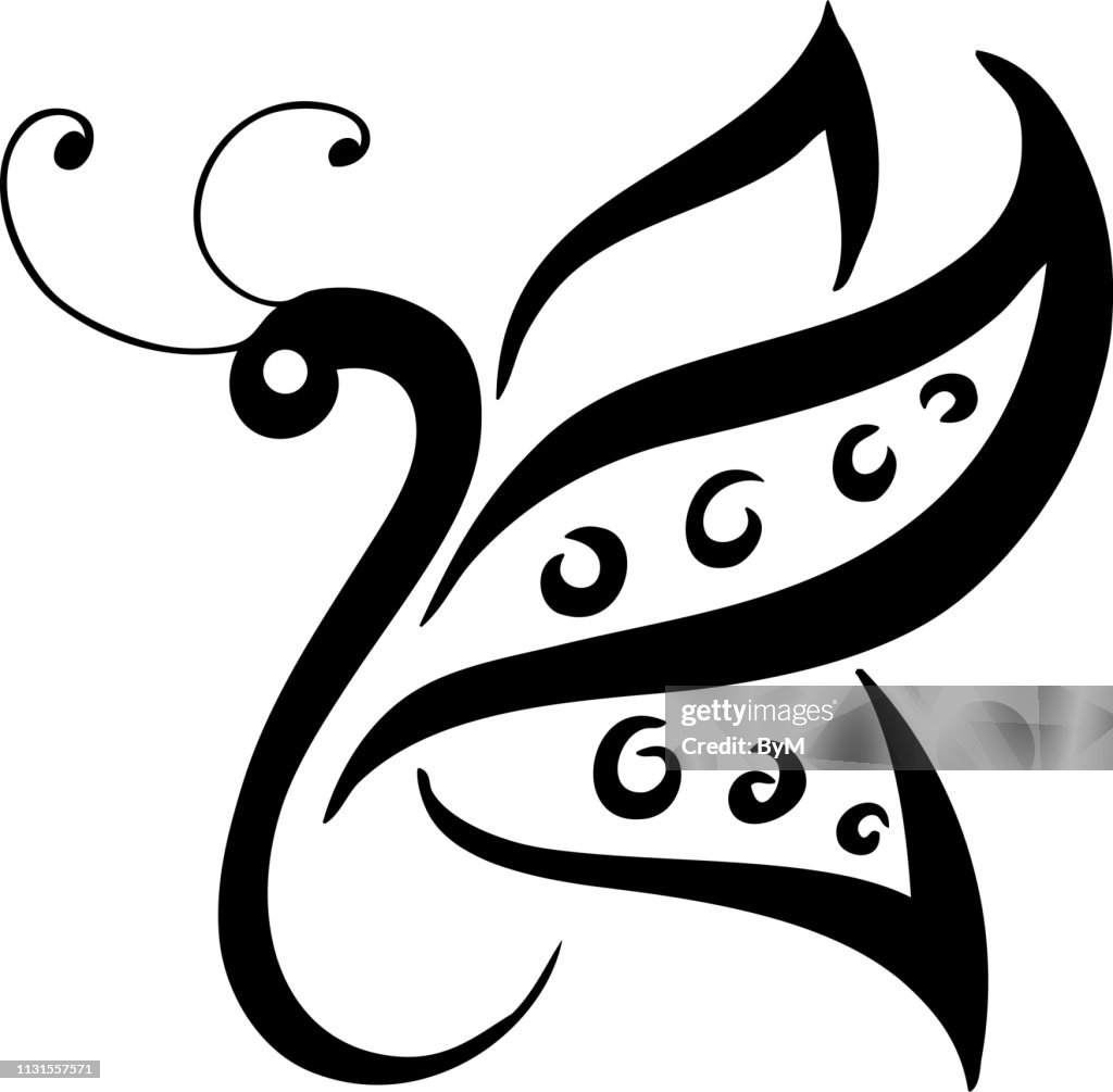 Butterfly Tribal Tattoo Design High-Res Vector Graphic - Getty Images