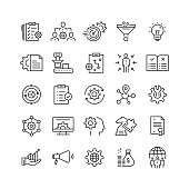 Product Management Related Vector Line Icons