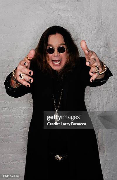 Ozzy Osbourne visits the Tribeca Film Festival 2011 portrait studio on April 25, 2011 in New York City.