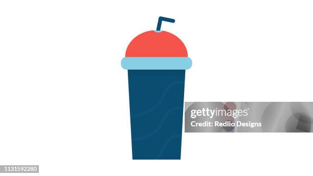 beverage drink icon with straw vector - plastic straw stock illustrations