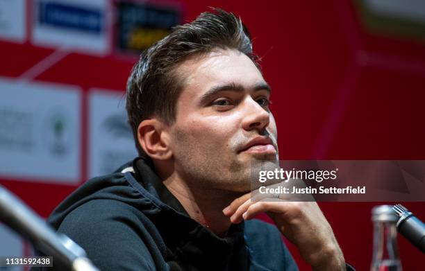 Mark Cavendish of Great Britain and Team Dimension Data / Vincenzo Nibali of Italy and Team Bahrain-Merida / Alejandro Valverde Belmonte of Spain and...