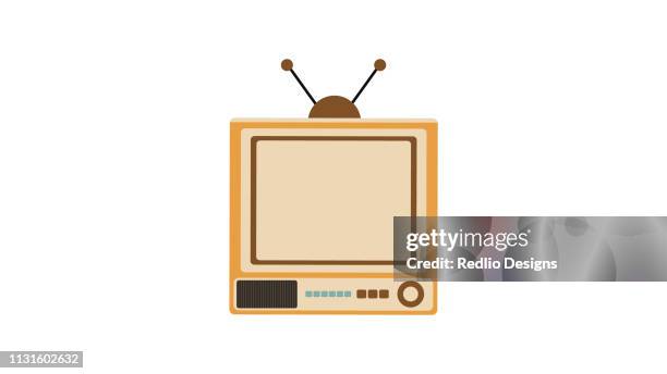 tv flat icon - stage set stock illustrations
