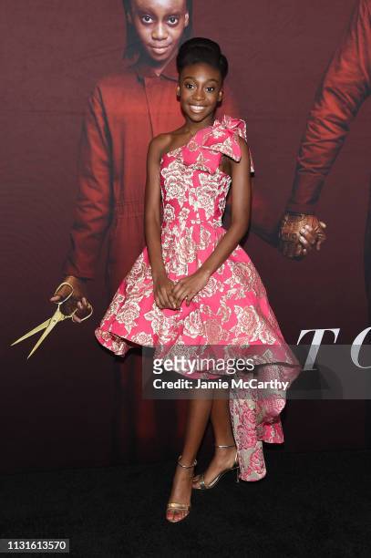 Shahadi Wright Joseph attends the "US" premiere at Museum of Modern Art on March 19, 2019 in New York City.