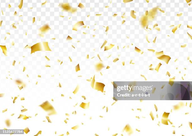 黄金の紙吹雪の背景 - confetti gold点のイラスト素材／クリップアート素材／マンガ素材／アイコン素材