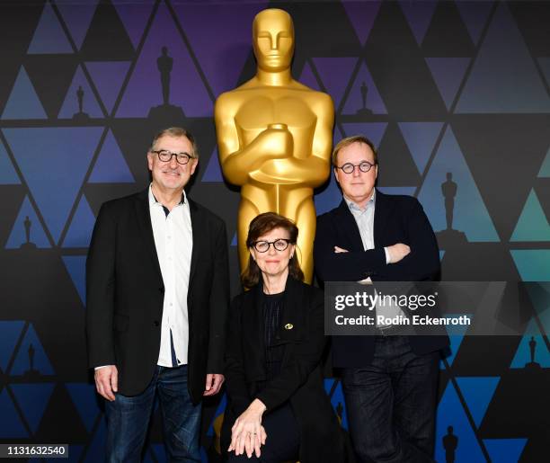 John Walker, Nicole Paradis Grindle, and Brad Bird attend the 91st Oscars - Oscar Week: Animated Features at the Academy of Motion Picture Arts and...