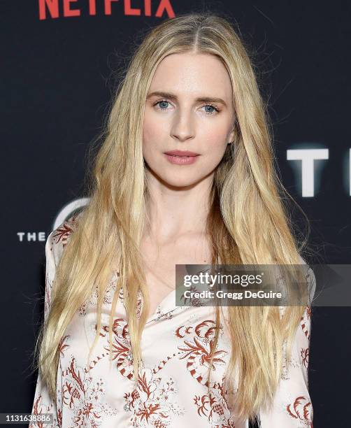 Brit Marling arrives at Netflix's "The OA Part II" Premiere at LACMA on March 19, 2019 in Los Angeles, California.