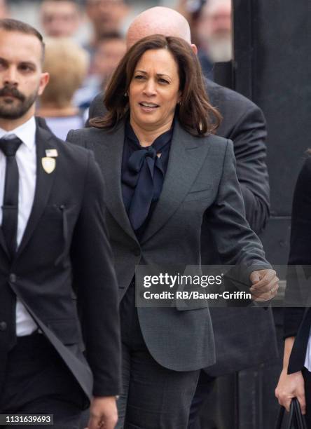 Senator Kamala Harris is seen at 'Jimmy Kimmel Live' on March 19, 2019 in Los Angeles, California.