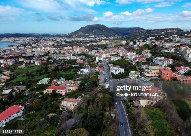 View the Pozzuoli city, in Campi Flegrei, Campania region, Southern Italy.