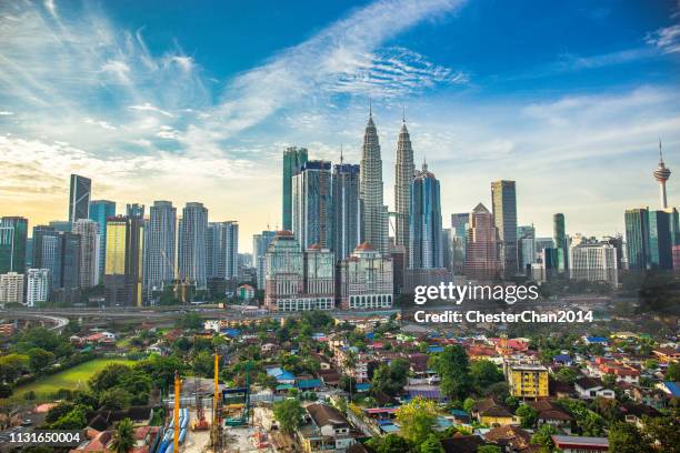 kuala lumpur , malaysia skyline - menara tower stock pictures, royalty-free photos & images