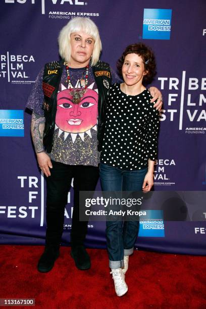 Genesis Breyer P-Orridge and Marie Losier attend the premiere of "The Ballad of Genesis and Lady Jaye" during the 2011 Tribeca Film Festival at AMC...