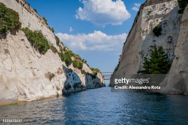 General views of the Corinth Canal on August 7,2018 in Corinth ,Greece