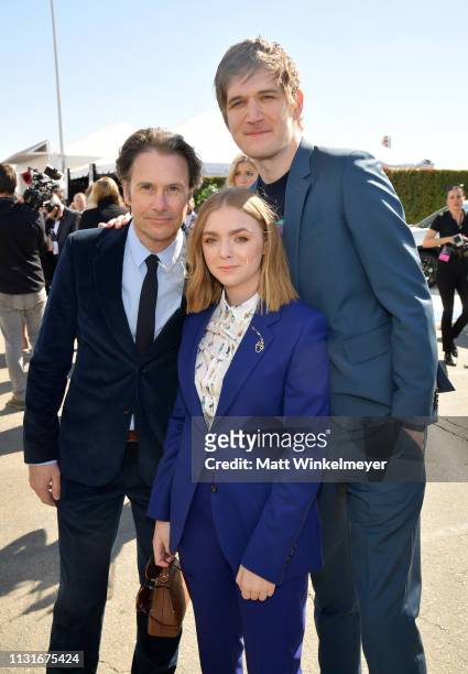 Josh Hamilton, Elsie Fisher and Bo Burnham attend the 2019 Film Independent Spirit Awards on February 23, 2019 in Santa Monica, California.