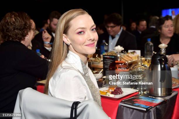 Amanda Seyfried with FIJI Water during the 2019 Film Independent Spirit Awards on February 23, 2019 in Santa Monica, California.