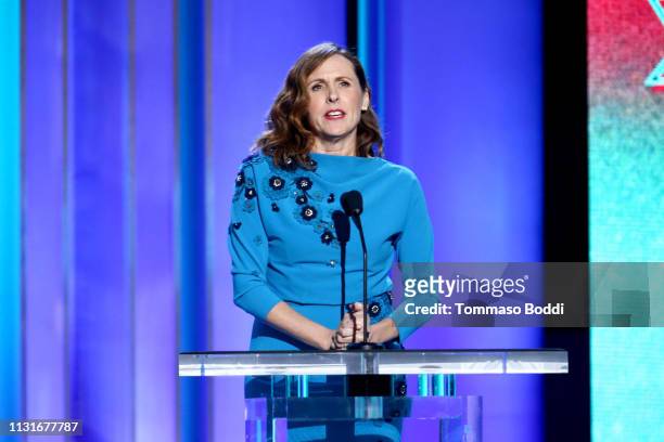 Molly Shannon speaks onstage during the 2019 Film Independent Spirit Awards on February 23, 2019 in Santa Monica, California.
