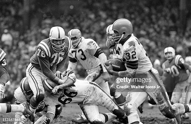 Championship: Cleveland Browns Jim Brown in action vs Baltimore Colts at Cleveland Municipal Stadium.Cleveland, OH CREDIT: Walter Iooss Jr.