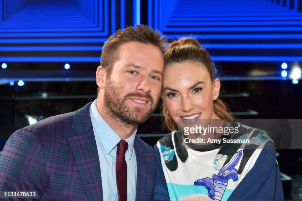 Armie Hammer and Elizabeth Chambers pose during the 2019 Film Independent Spirit Awards on February 23, 2019 in Santa Monica, California.