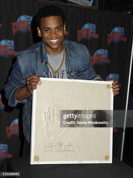 Tristan Wilds visits Planet Hollywood Times Square on April 22, 2011 in New York City.