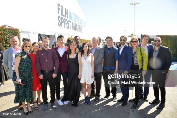 The cast and crew of 'Minding the Gap' attend the 2019 Film Independent Spirit Awards on February 23, 2019 in Santa Monica, California.